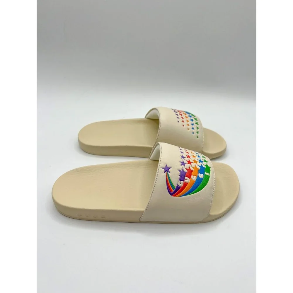 Gucci Rainbow Pursuit Slide Sandal Sz 39 Made in Italy - Picture 2 of 11